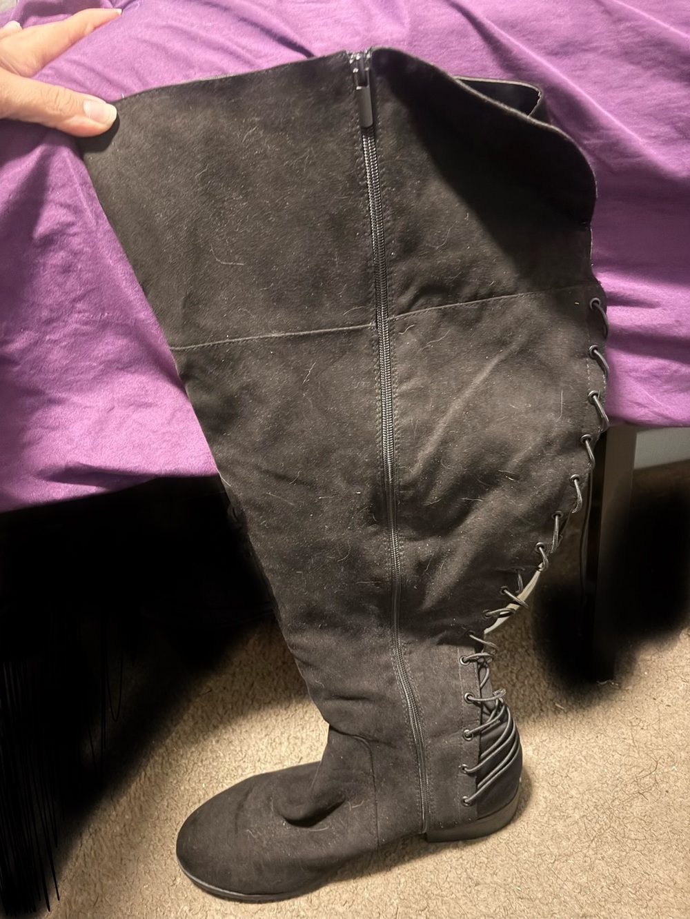 torrid Black Over-the-Knee Lace-Up Boot